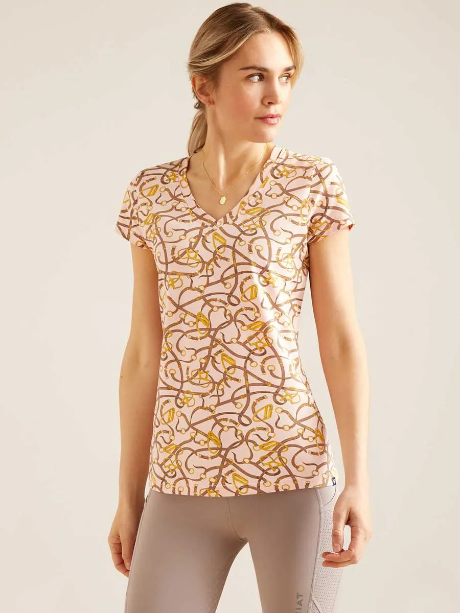 ARIAT Bridle Print T-Shirt - Womens - Blushing Rose