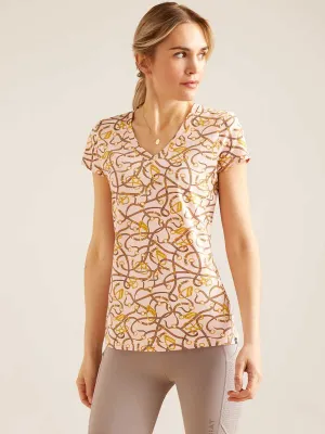 ARIAT Bridle Print T-Shirt - Womens - Blushing Rose