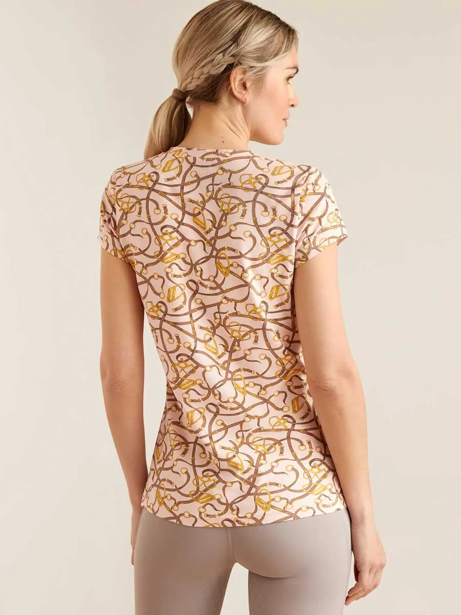 ARIAT Bridle Print T-Shirt - Womens - Blushing Rose