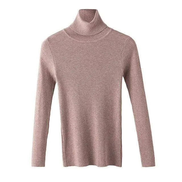 Autumn Winter Knitted Sweater Pullovers Turtleneck Sweater
