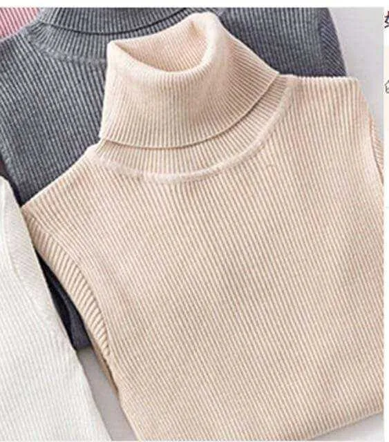 Autumn Winter Knitted Sweater Pullovers Turtleneck Sweater