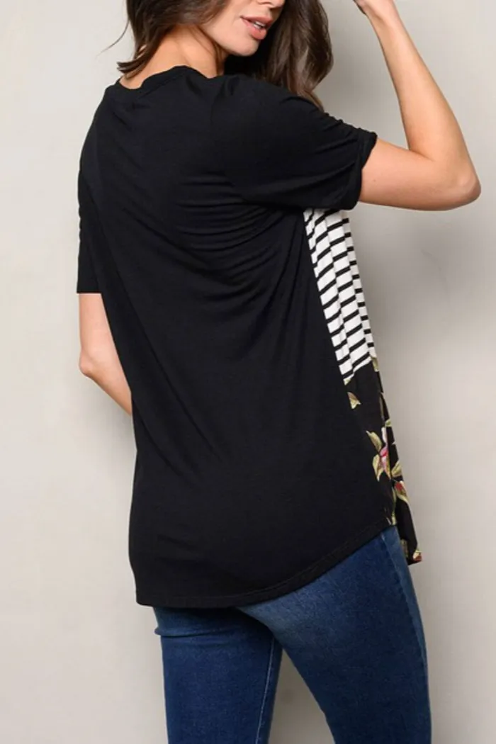 Block Stripe Floral