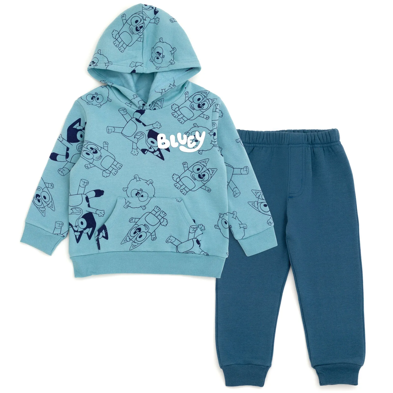 Bluey Fleece Pullover Hoodie and Jogger Pants Outfit Set