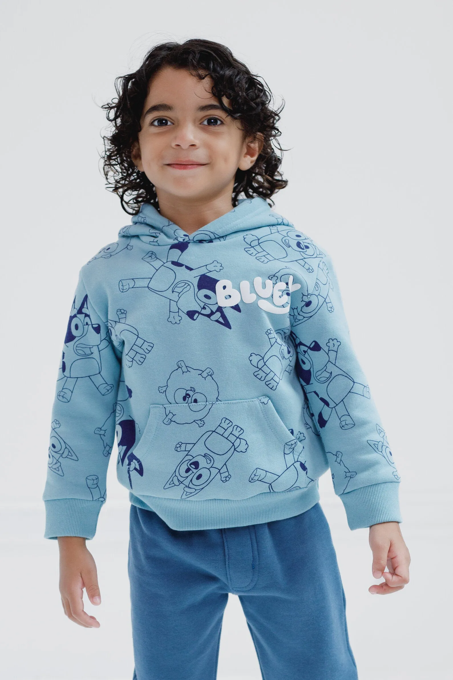 Bluey Fleece Pullover Hoodie and Jogger Pants Outfit Set