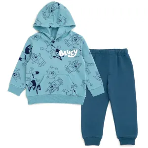 Bluey Fleece Pullover Hoodie and Jogger Pants Outfit Set