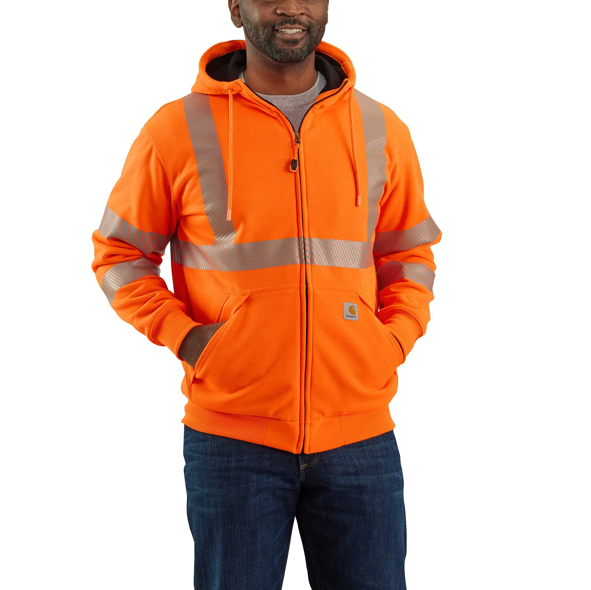 Carhartt Men's Hi-Vis Rain Defender® Thermal Lined Class 3 Sweatshirt