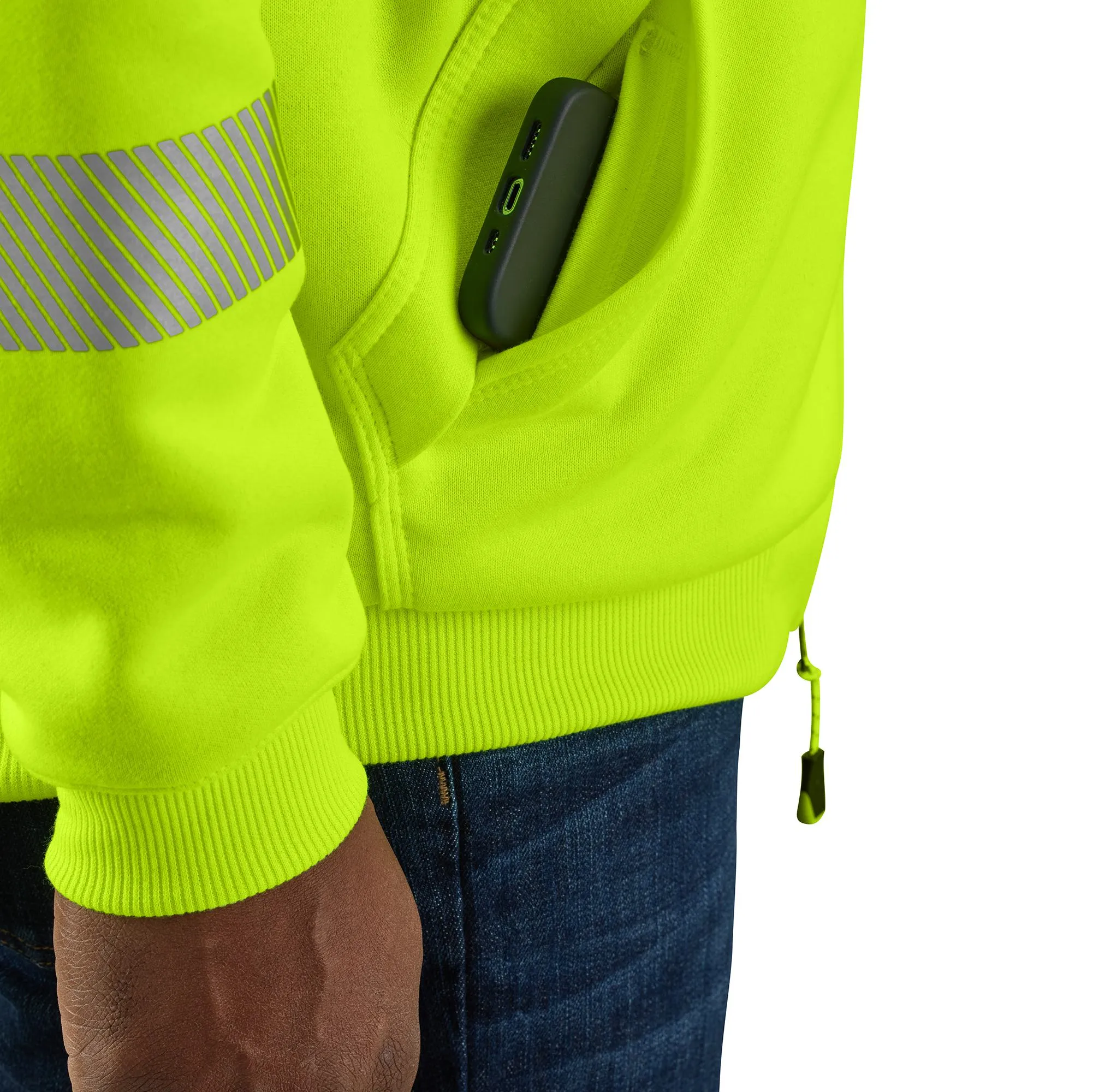 Carhartt Men's Hi-Vis Rain Defender® Thermal Lined Class 3 Sweatshirt