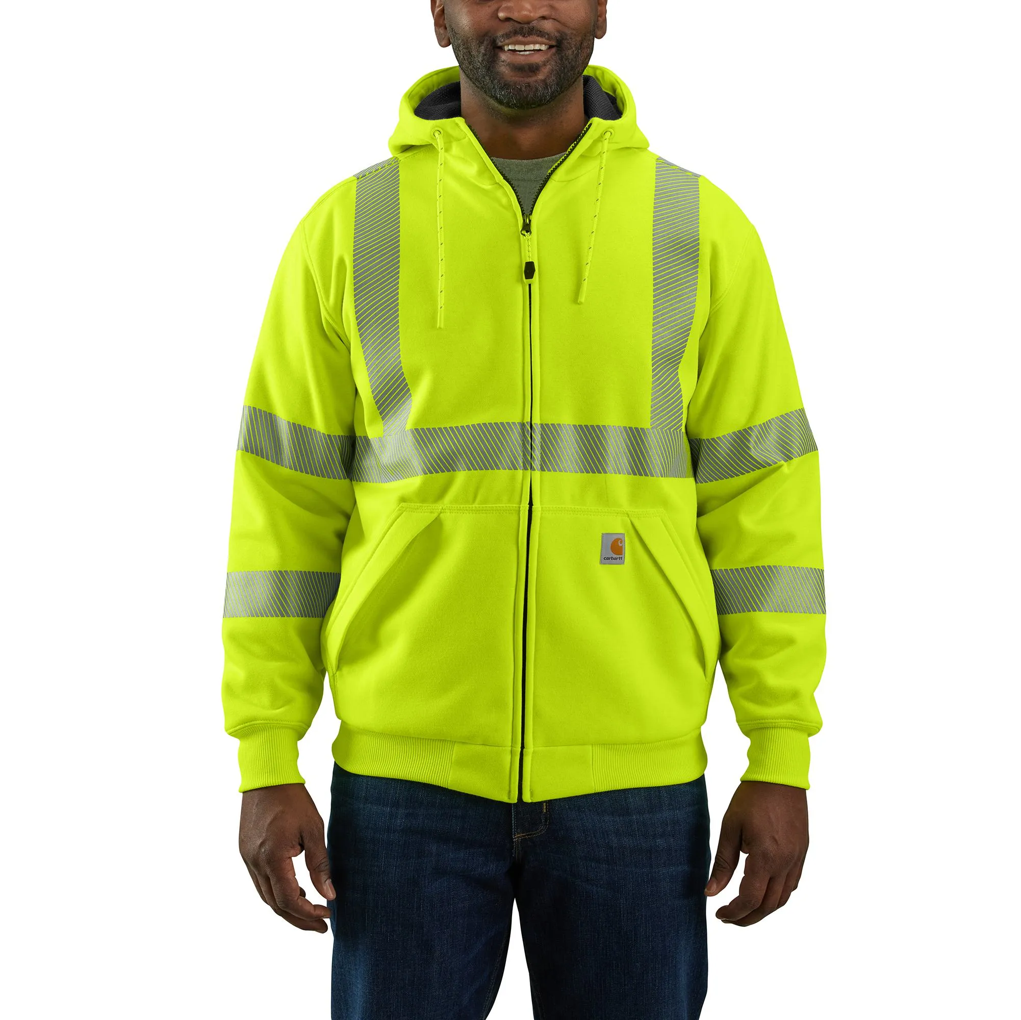 Carhartt Men's Hi-Vis Rain Defender® Thermal Lined Class 3 Sweatshirt