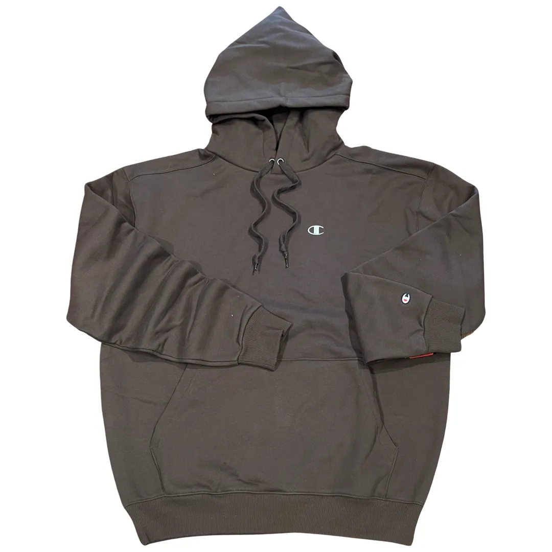 CHAMPION “SUPER FLEECE” SMALL LOGO CONE HOODY- WARM CHOCOLA BROWN