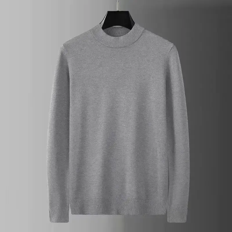 ChicMy-Fall Outfits -2024 Autumn and Winter New Men Clothes Half Turtleneck Knitted Sweater Men Loose Korean Fashion Solid Color Bottoming Sweaters