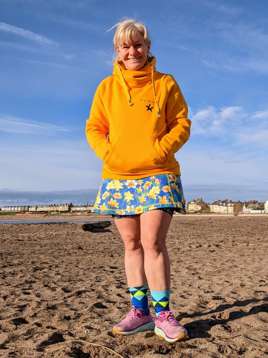 Cross Neck Hoodie | Sunshine Yellow