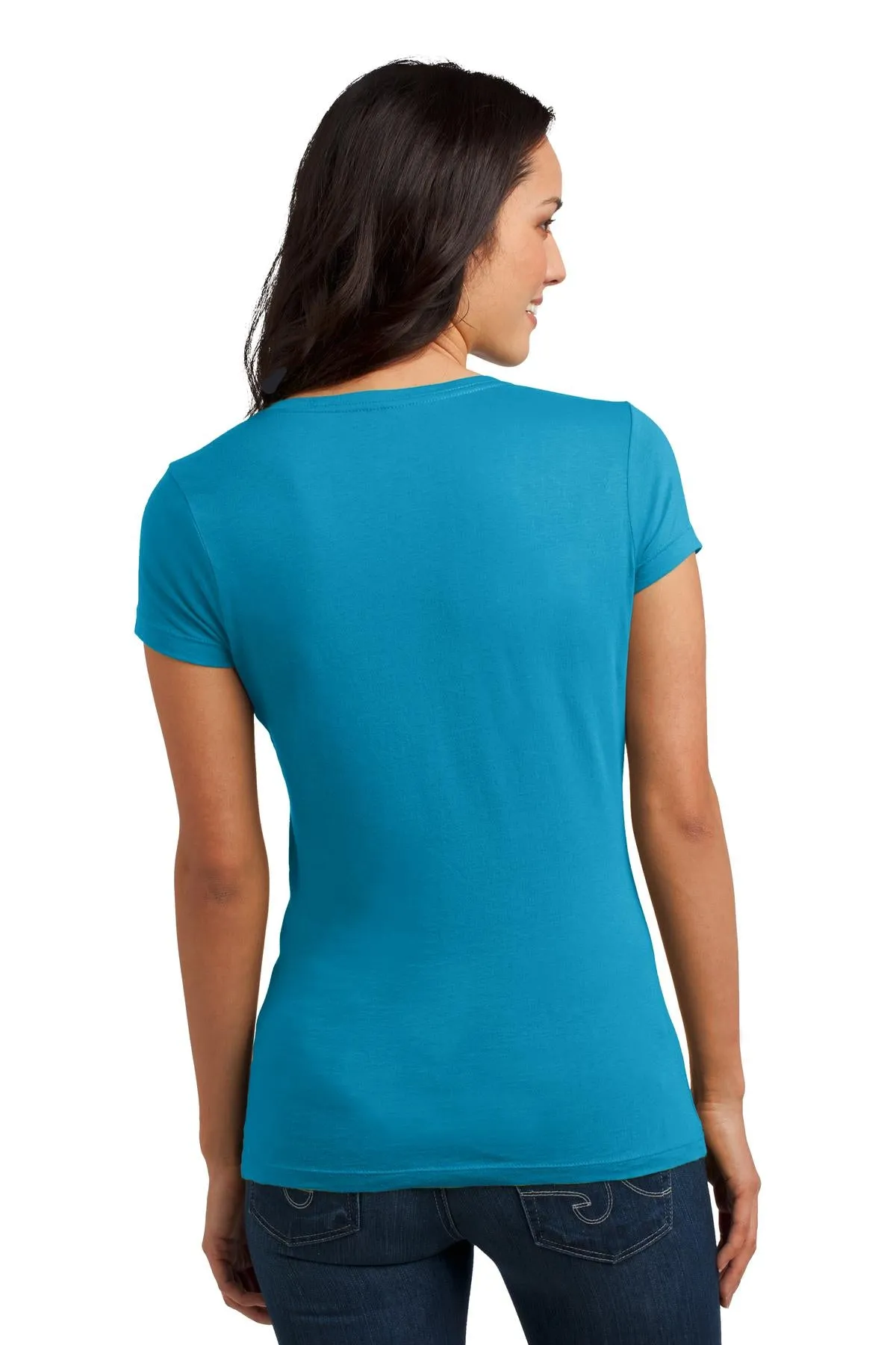 District Juniors Soft Wash V-Neck Tee. DT4501