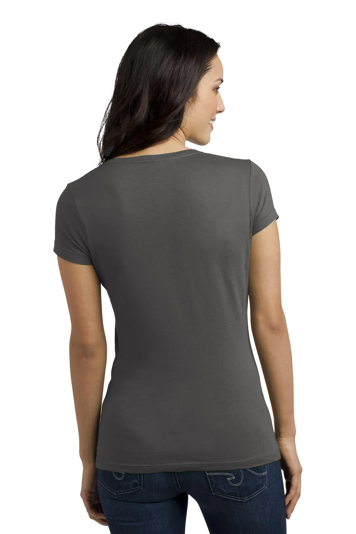 District Juniors Soft Wash V-Neck Tee. DT4501