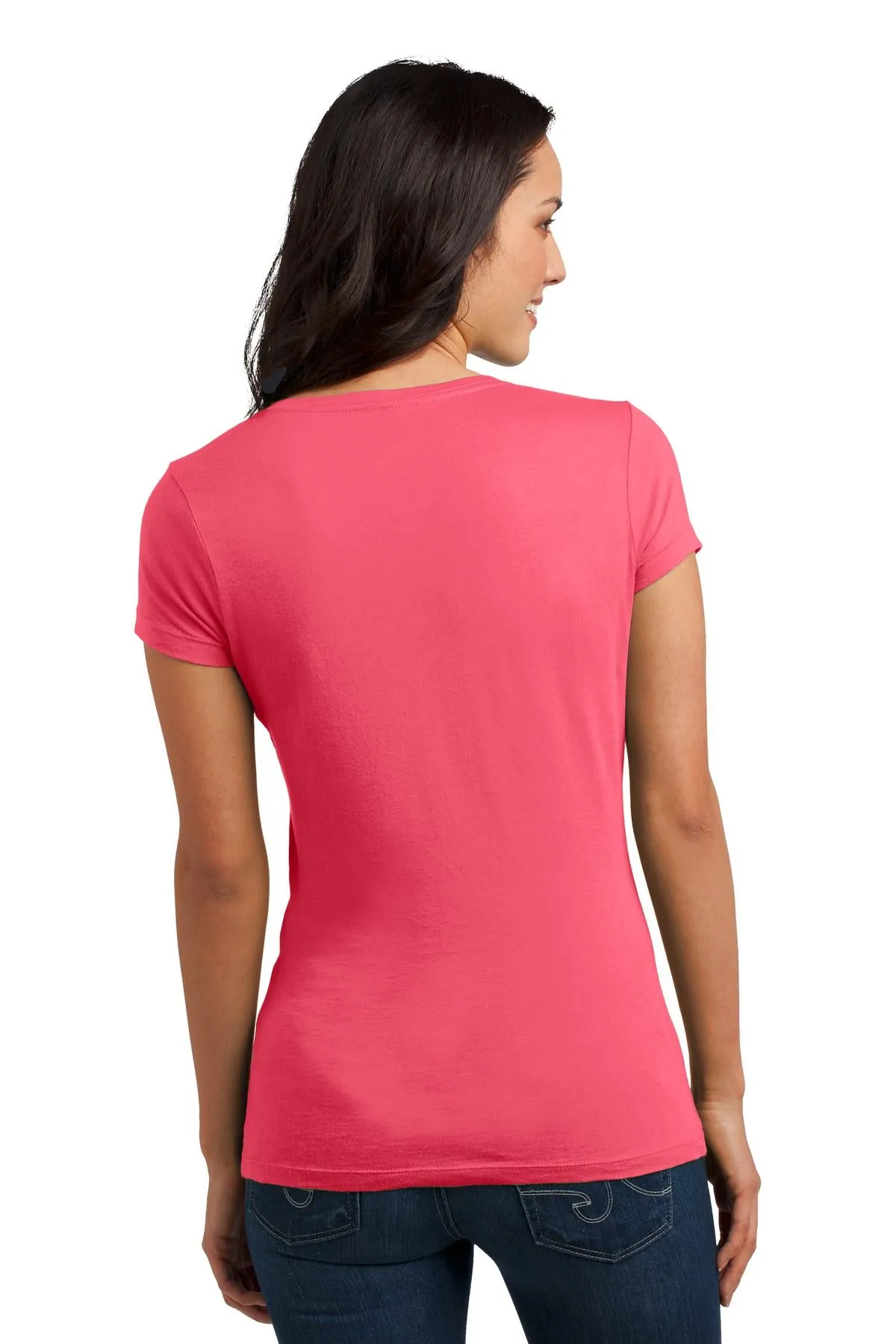 District Juniors Soft Wash V-Neck Tee. DT4501