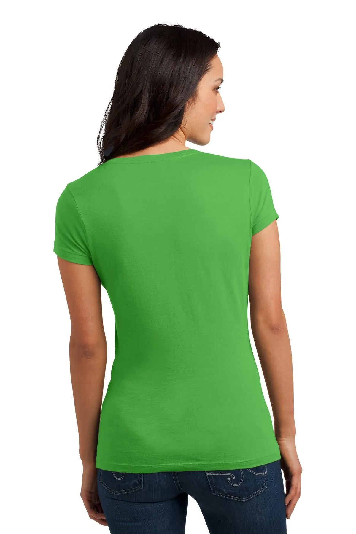 District Juniors Soft Wash V-Neck Tee. DT4501