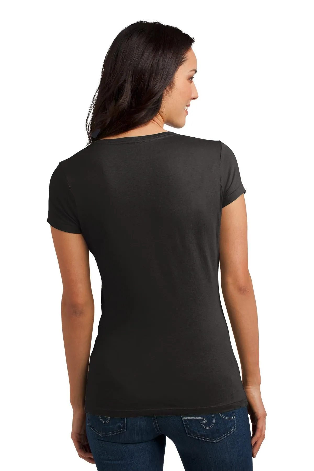 District Juniors Soft Wash V-Neck Tee. DT4501