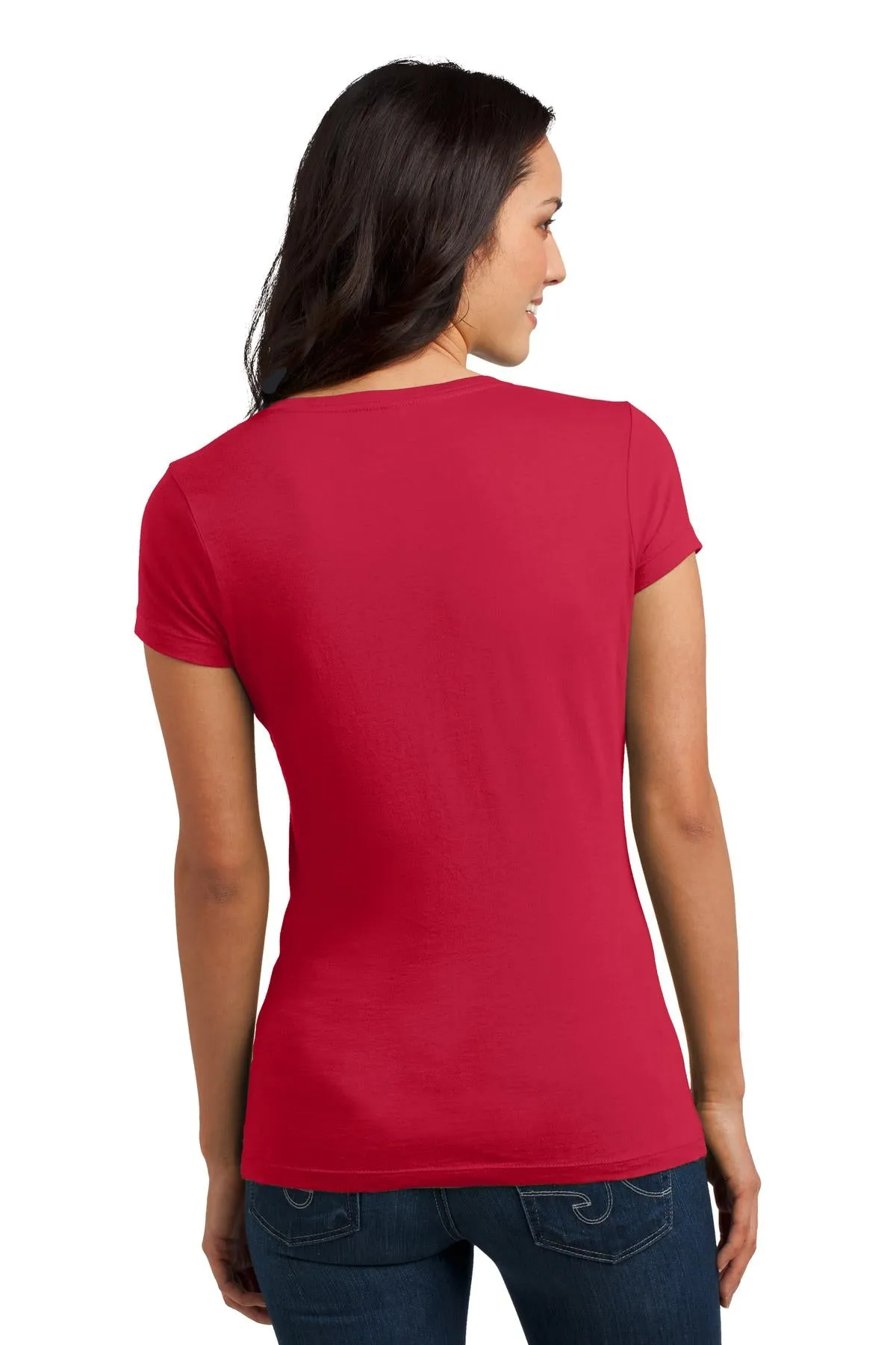 District Juniors Soft Wash V-Neck Tee. DT4501