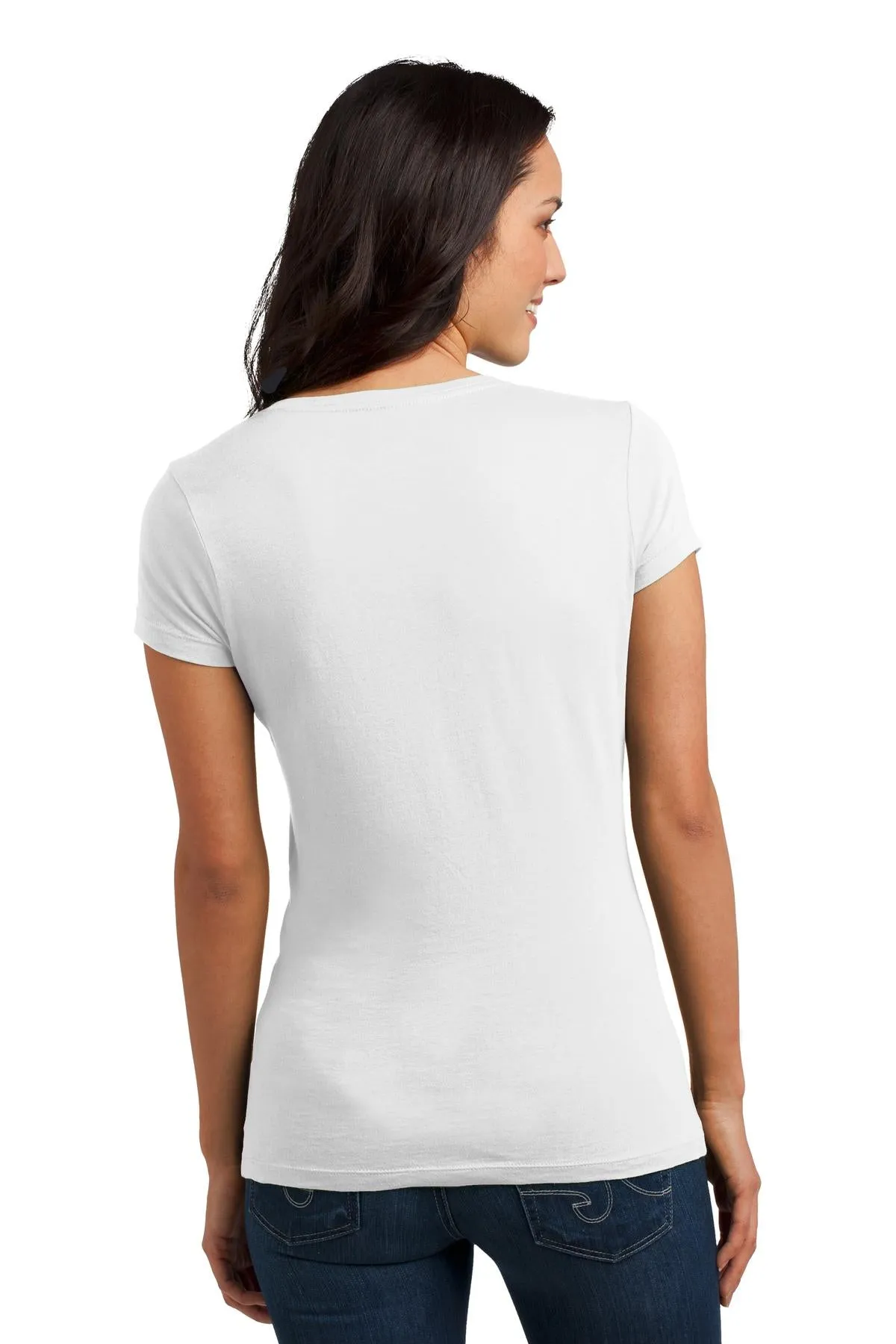 District Juniors Soft Wash V-Neck Tee. DT4501