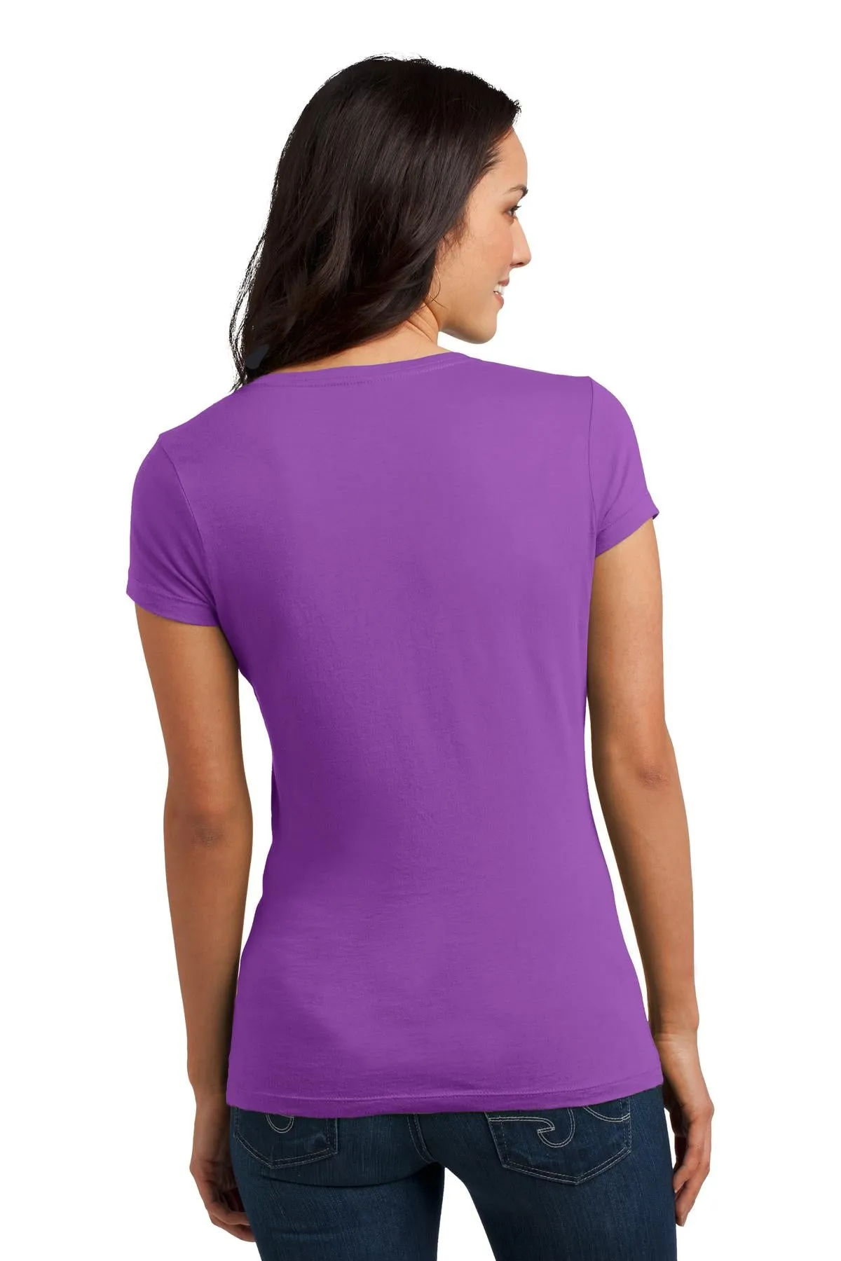 District Juniors Soft Wash V-Neck Tee. DT4501
