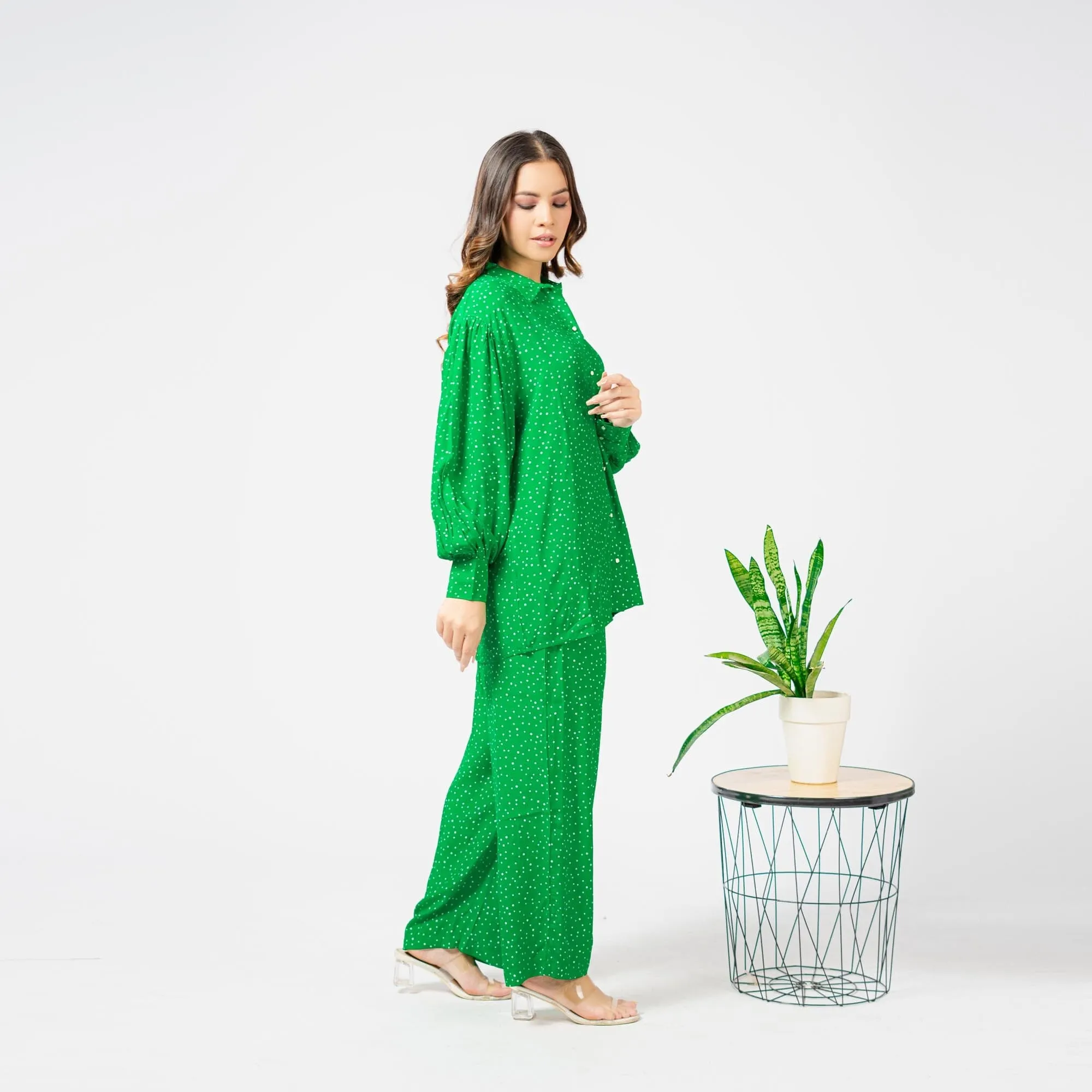 East West Women’s Polka Dot Printed CO-Ord Set