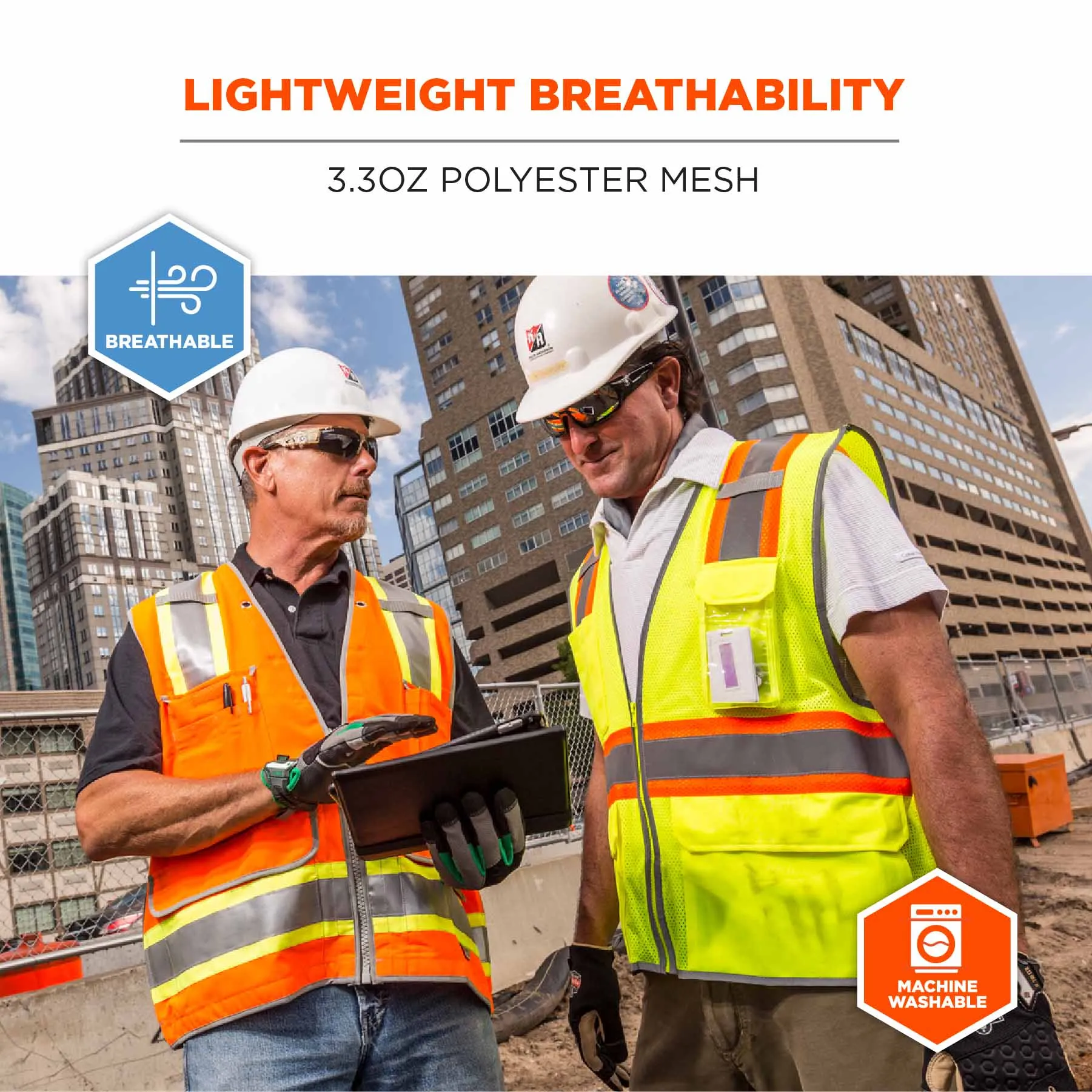 Ergodyne 24576 8246Z-S 2XL Orange Class 2 Two-Tone Mesh Vest - Single Size