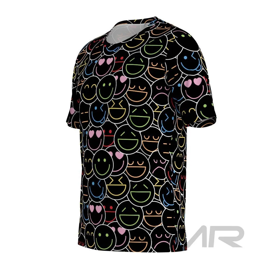 FMR Men's Emoji Print Short Sleeve Running Shirt