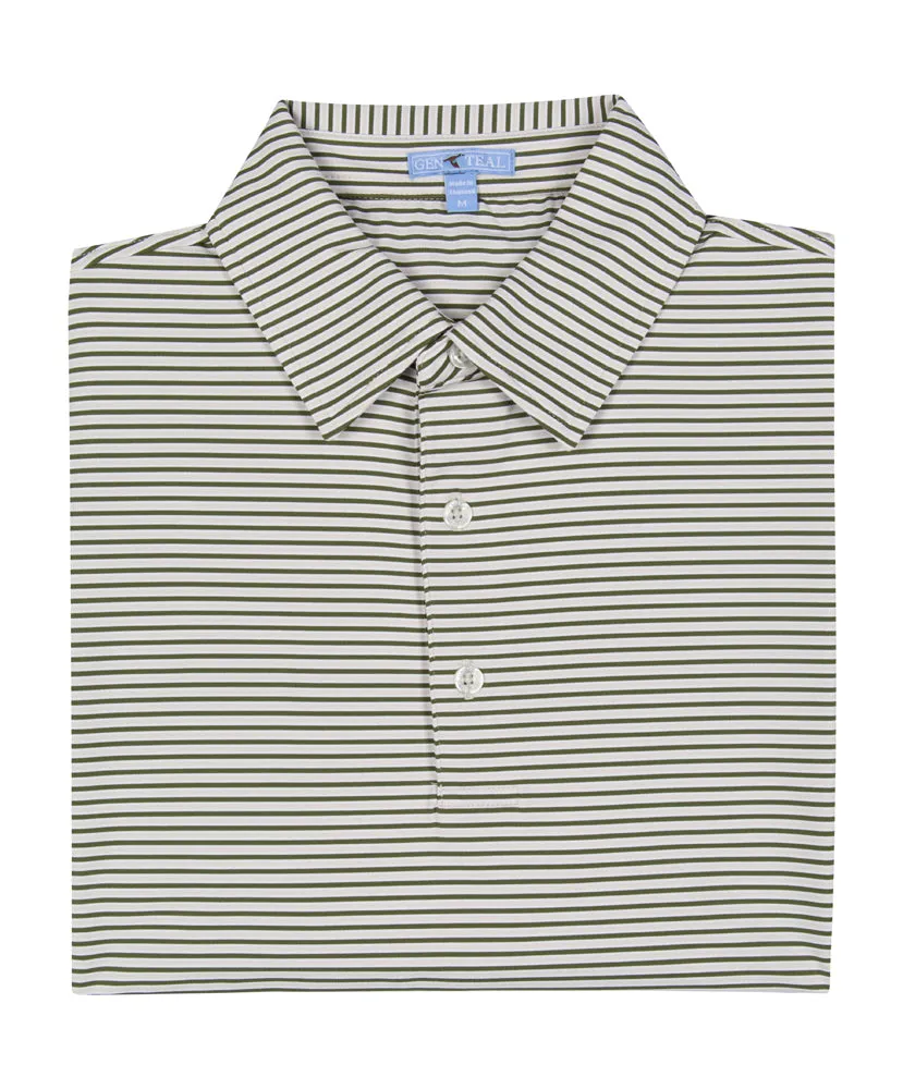 GenTeal - Freeport Stripe Performance Polo - P10