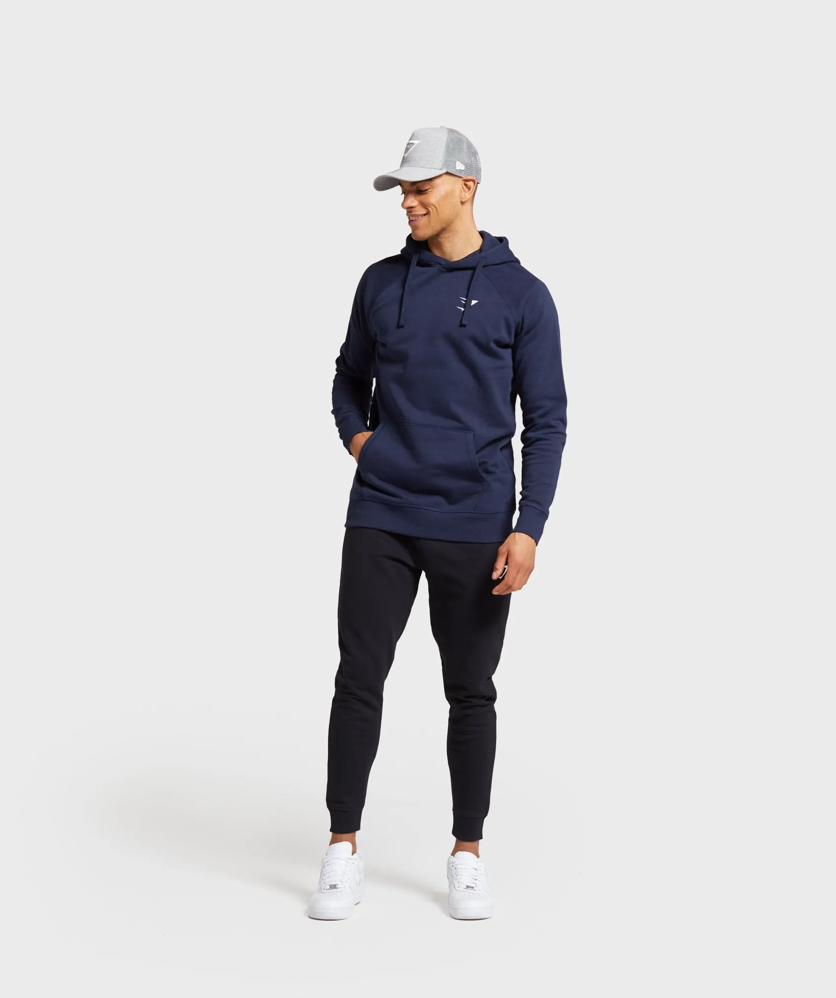 Gymshark Crest Hoodie - Dark Blue