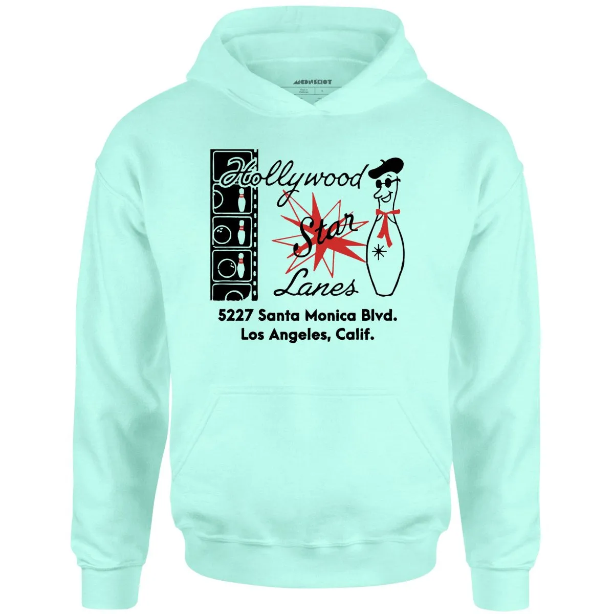Hollywood Star Lanes - Los Angeles, CA - Vintage Bowling Alley - Unisex Hoodie