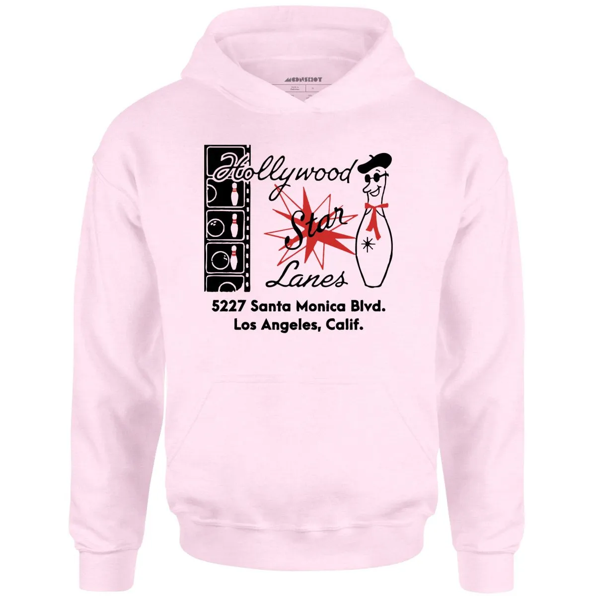 Hollywood Star Lanes - Los Angeles, CA - Vintage Bowling Alley - Unisex Hoodie