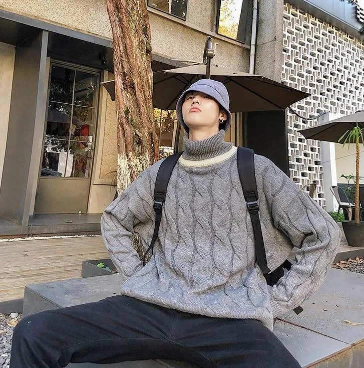 [Korean Style] High-Quality Cashmere Turtleneck Knit