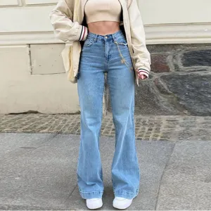 Mid Waist Old Flared Denim