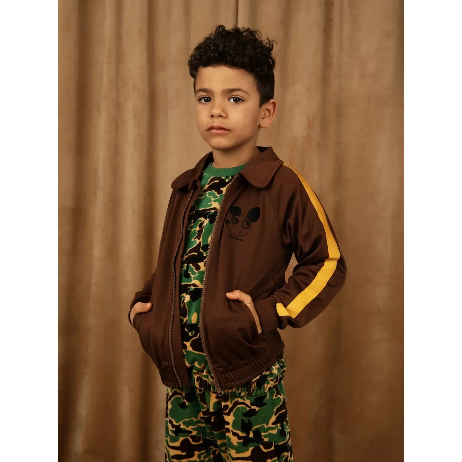MINI RODINI - Camo Velour Trousers