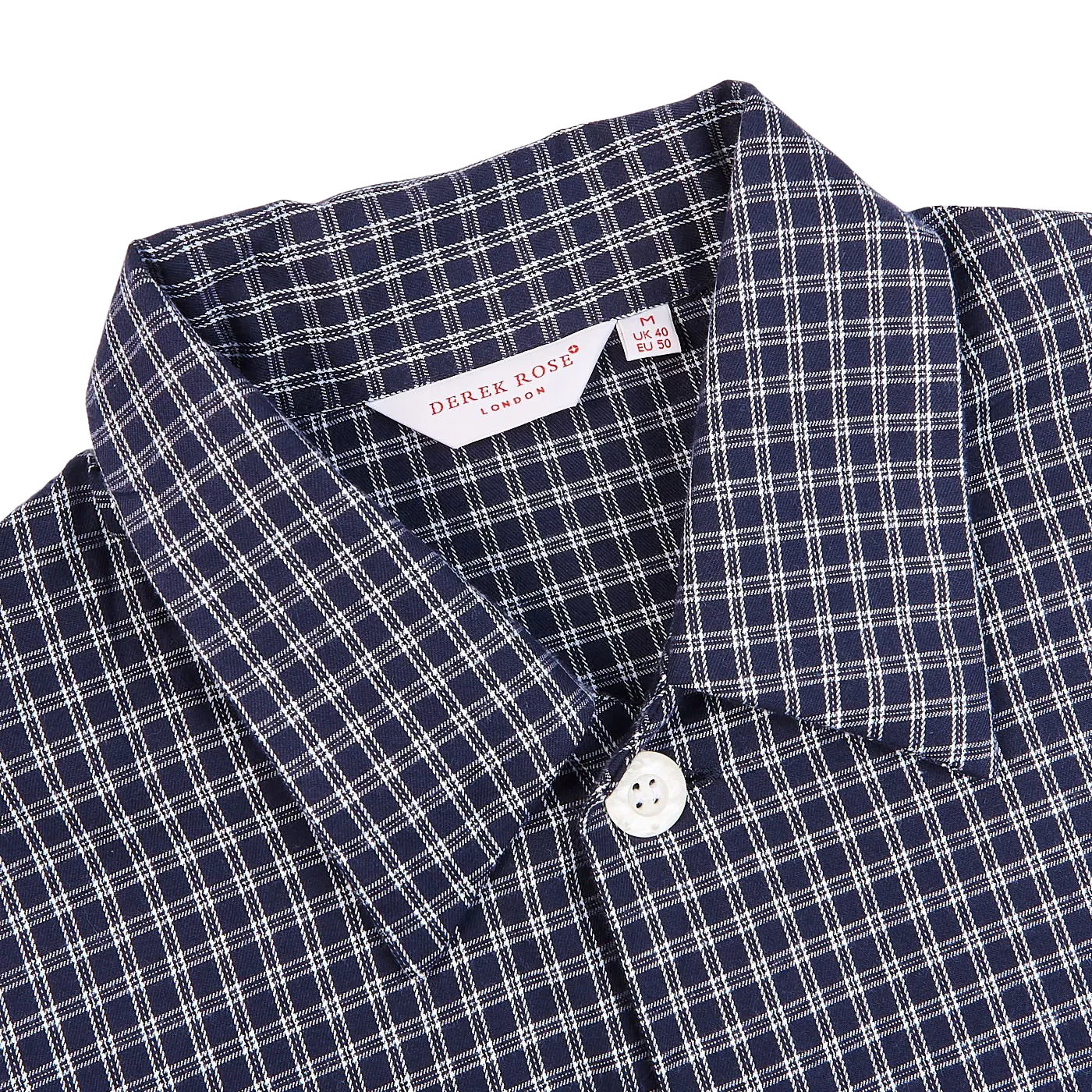 Navy Checked Cotton Classic Fit Pyjamas