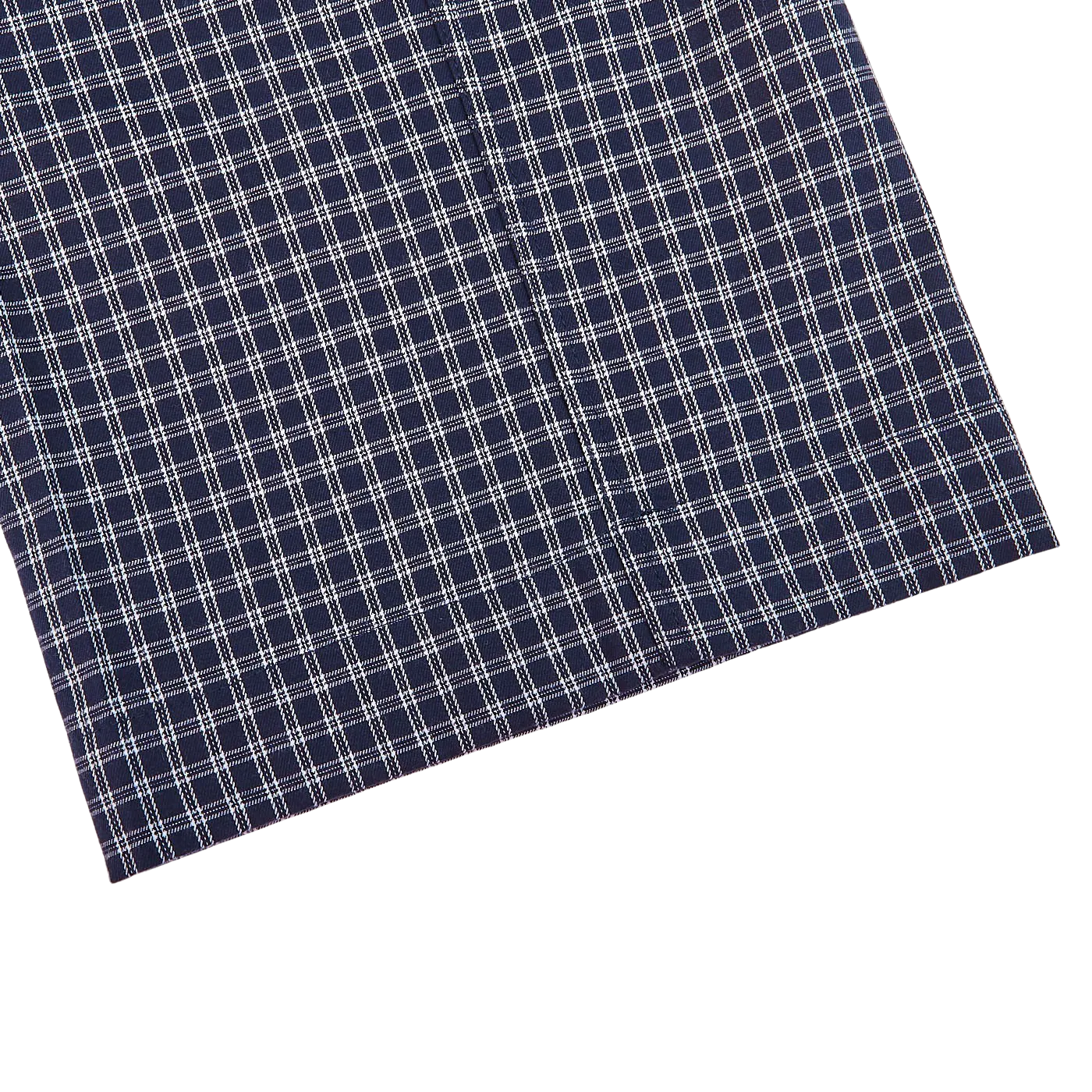 Navy Checked Cotton Classic Fit Pyjamas