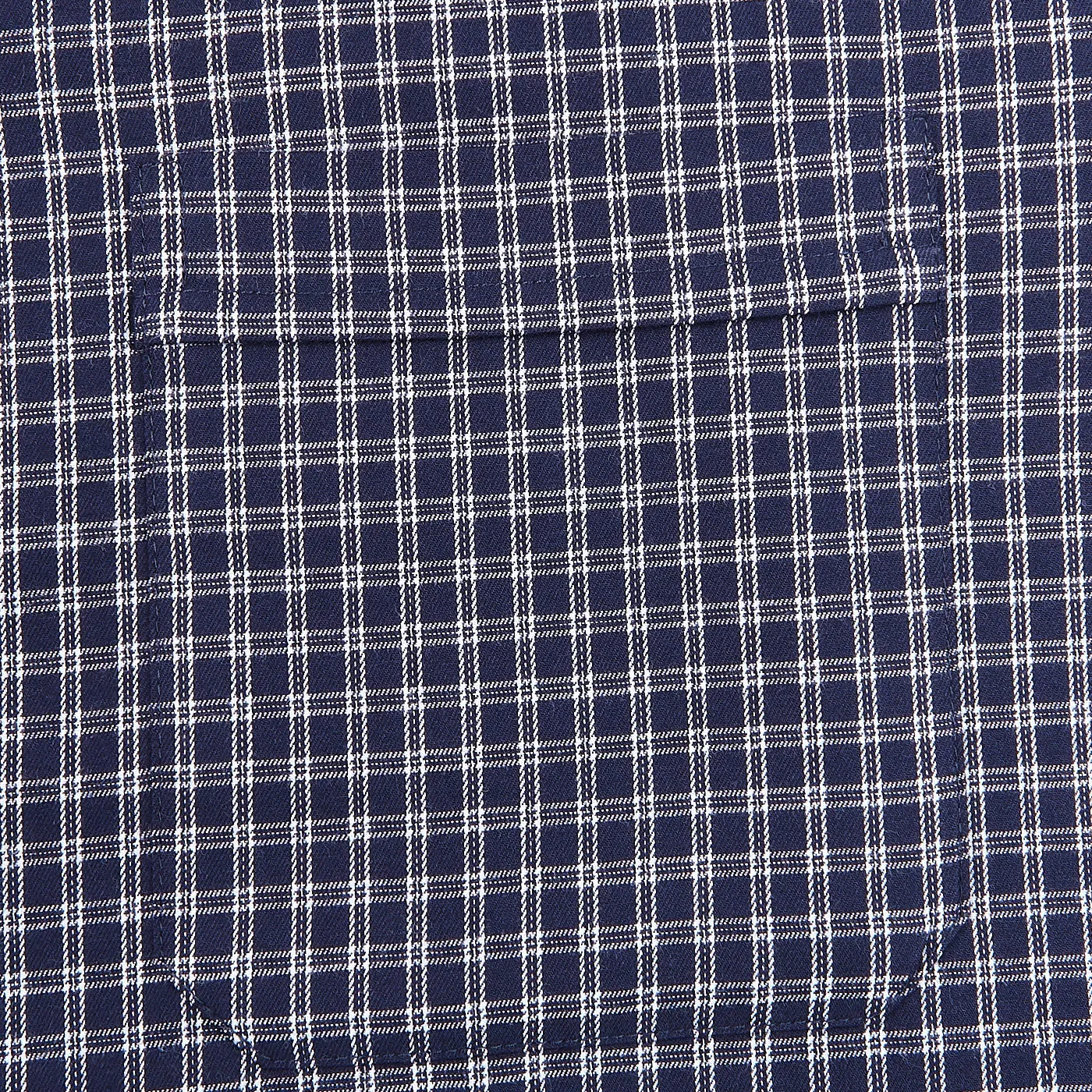 Navy Checked Cotton Classic Fit Pyjamas