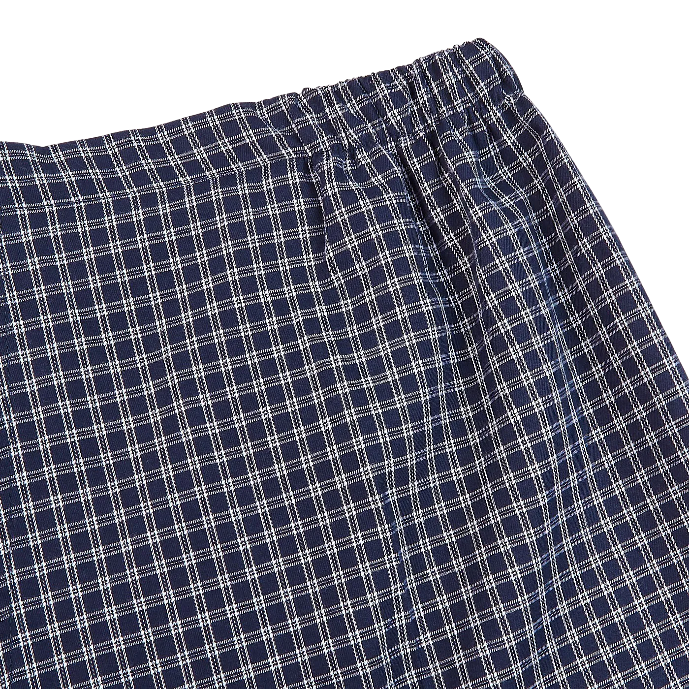 Navy Checked Cotton Classic Fit Pyjamas