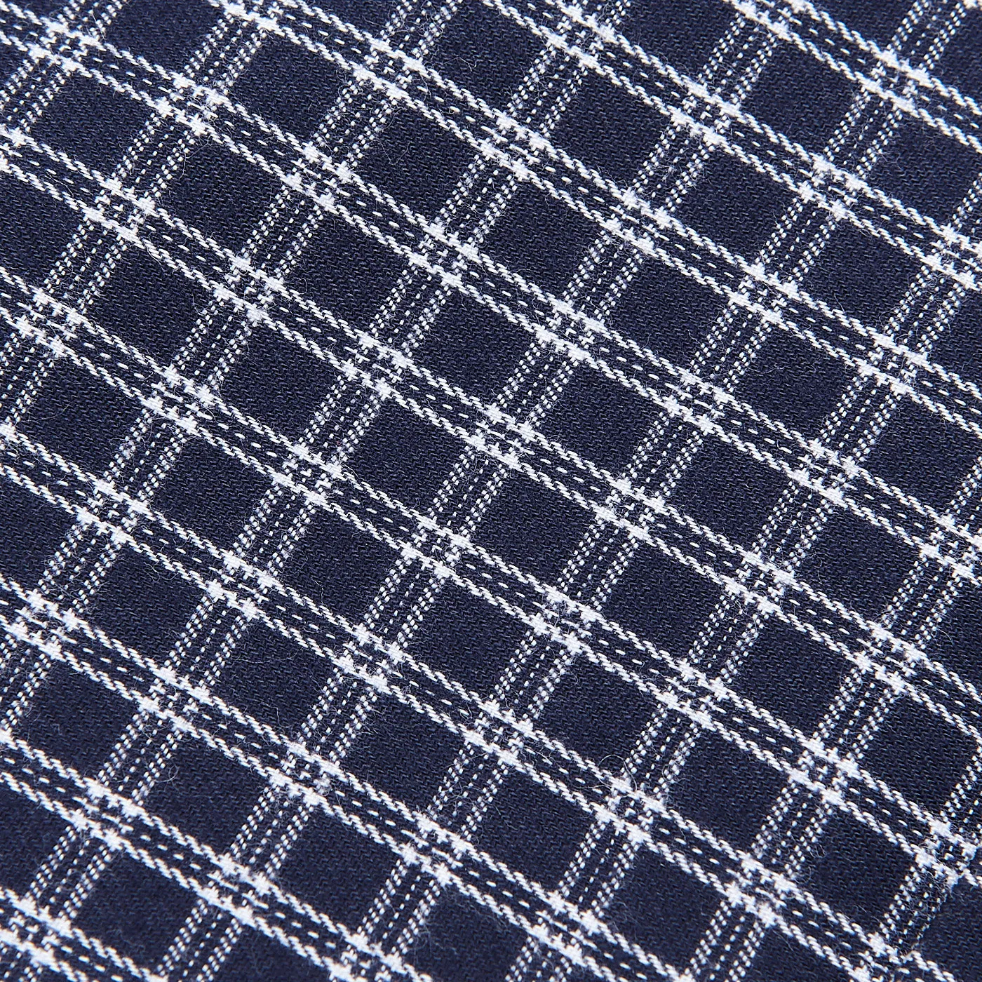 Navy Checked Cotton Classic Fit Pyjamas
