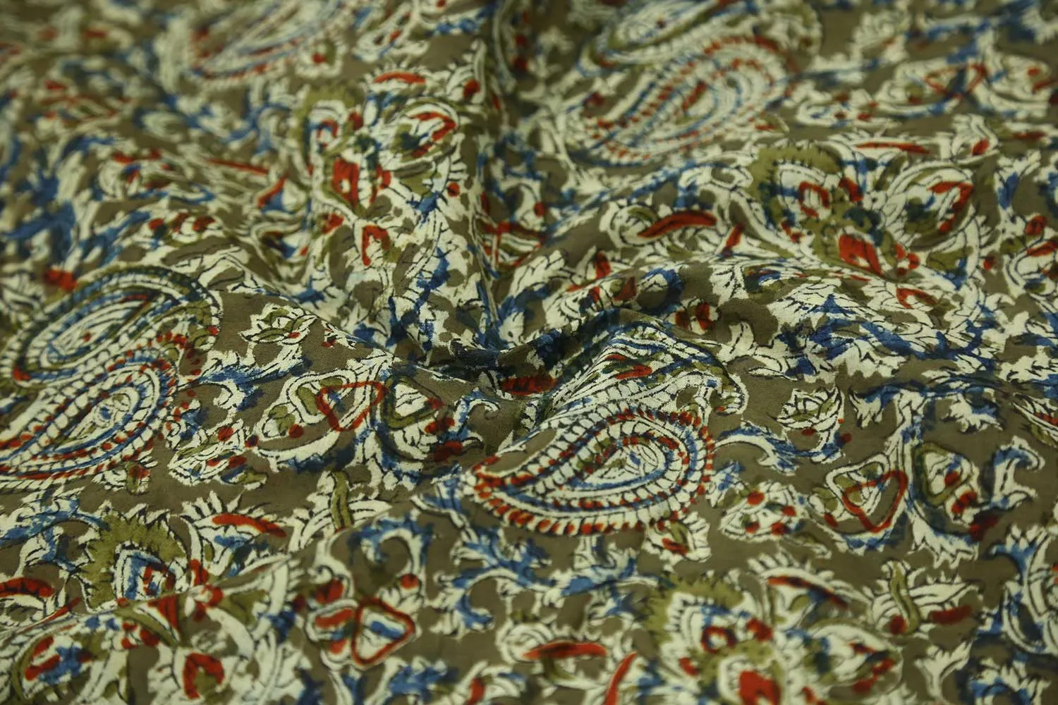 Olive Green Cotton Cambric Fabric