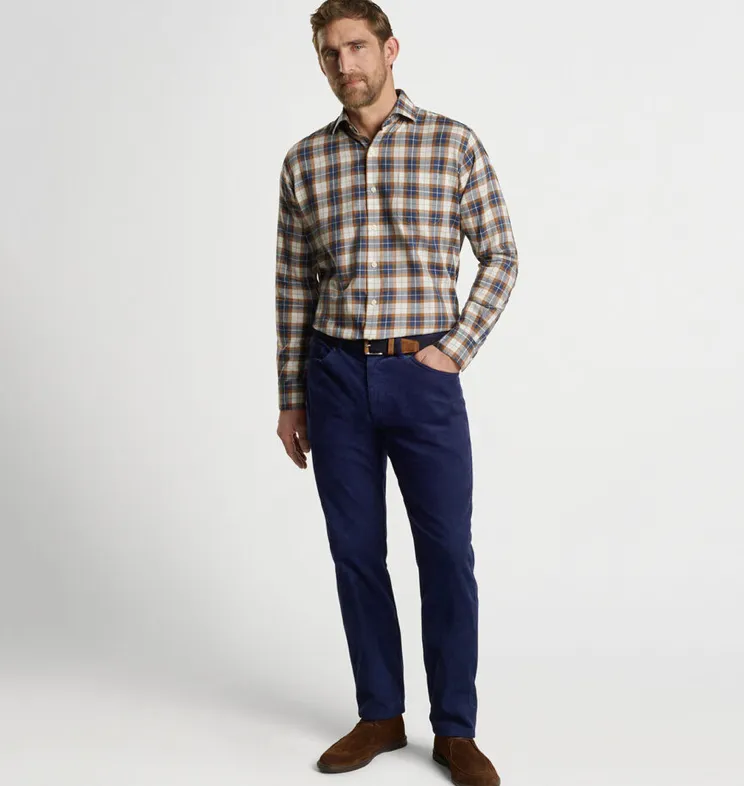 Peter Millar Langley Soft Cotton Shirt Winter Ivory