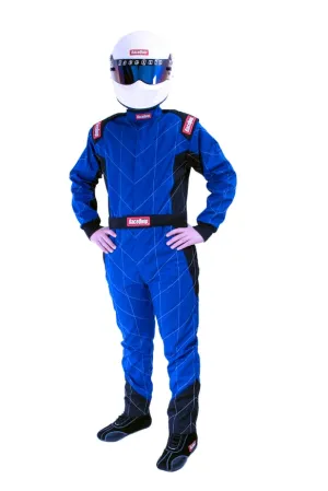 RaceQuip One Piece Single Layer Fire Suit - Blue - Large - 130925
