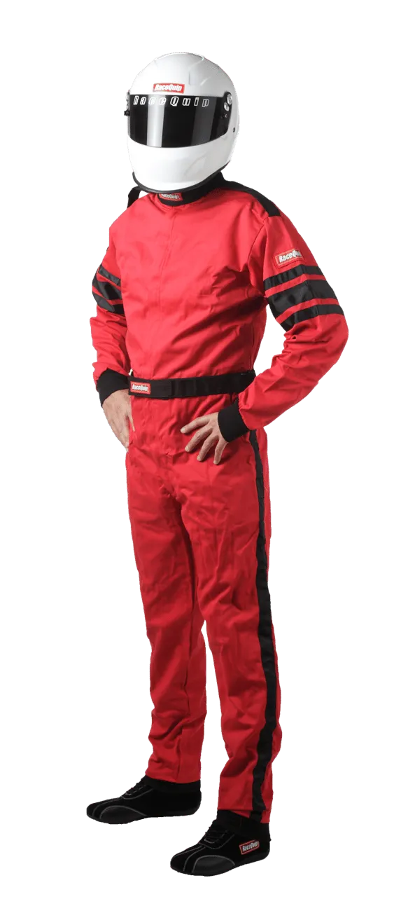 RaceQuip One Piece Single Layer Fire Suit - Red - 3XL - 110018