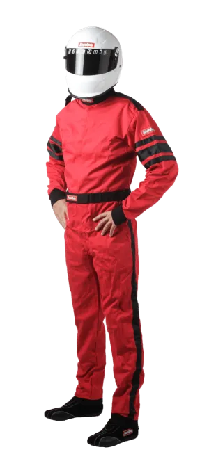 RaceQuip One Piece Single Layer Fire Suit - Red - 3XL - 110018