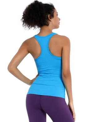 Racerback Athletic Tank Tops electricblue_Jogging