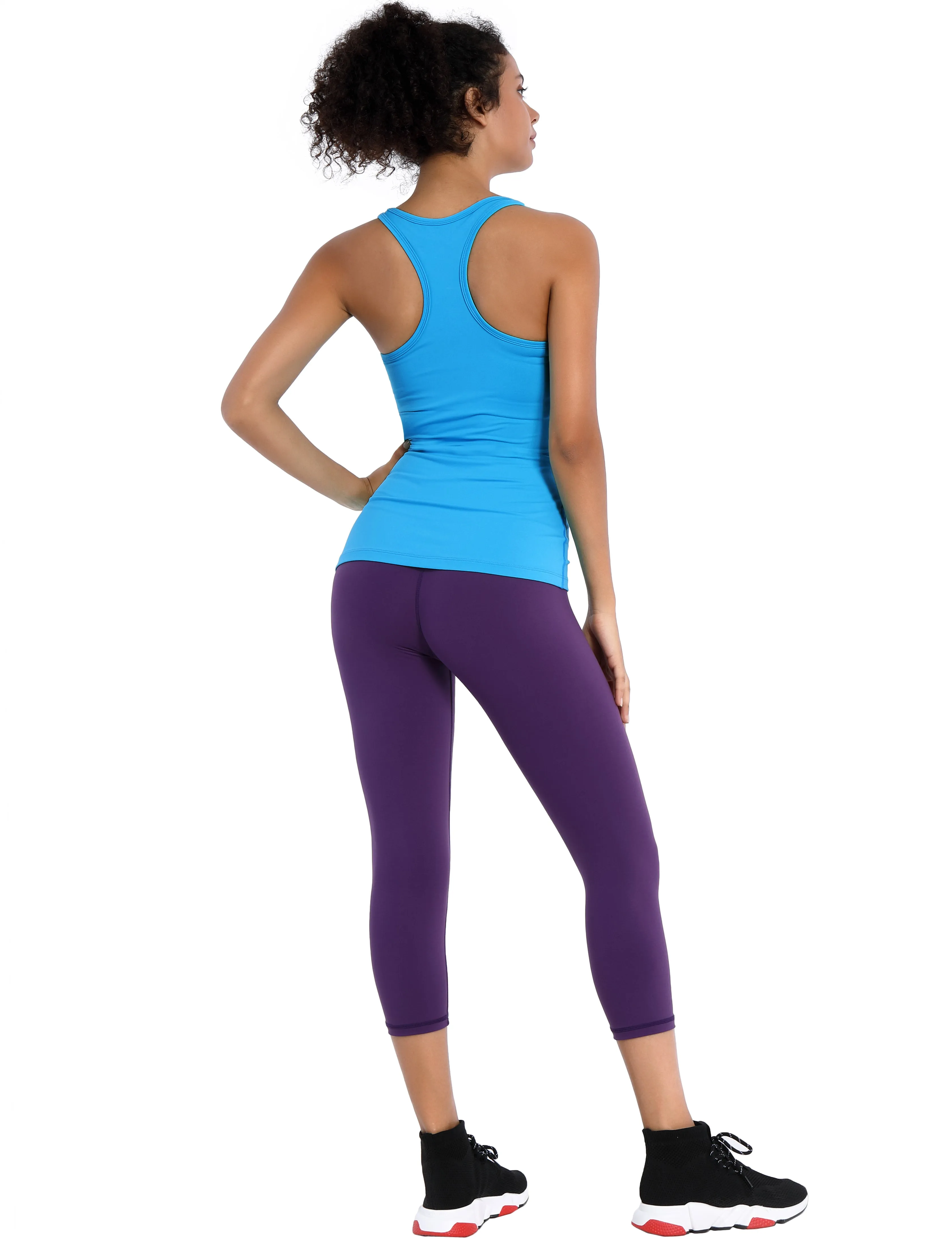 Racerback Athletic Tank Tops electricblue_Jogging