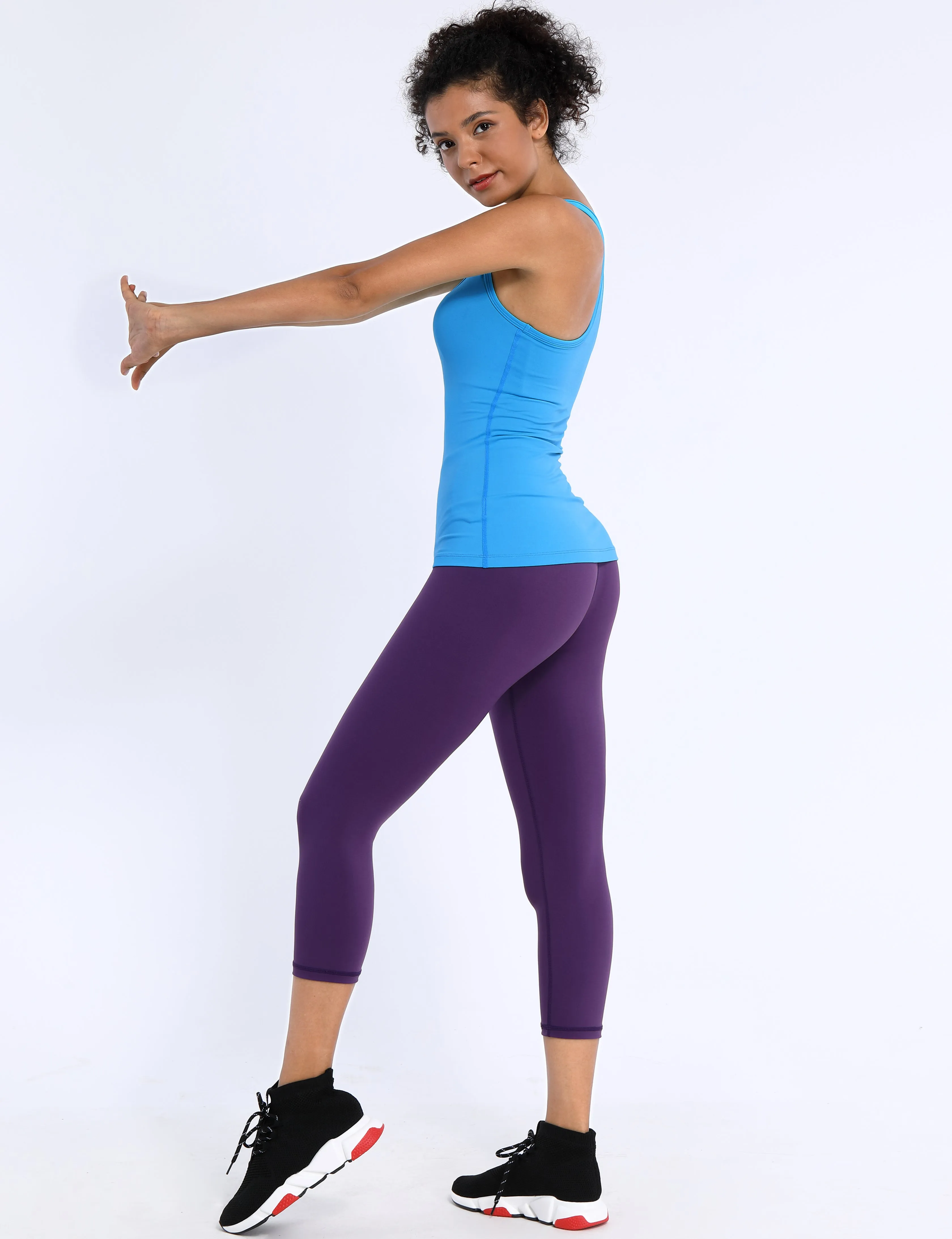 Racerback Athletic Tank Tops electricblue_Jogging