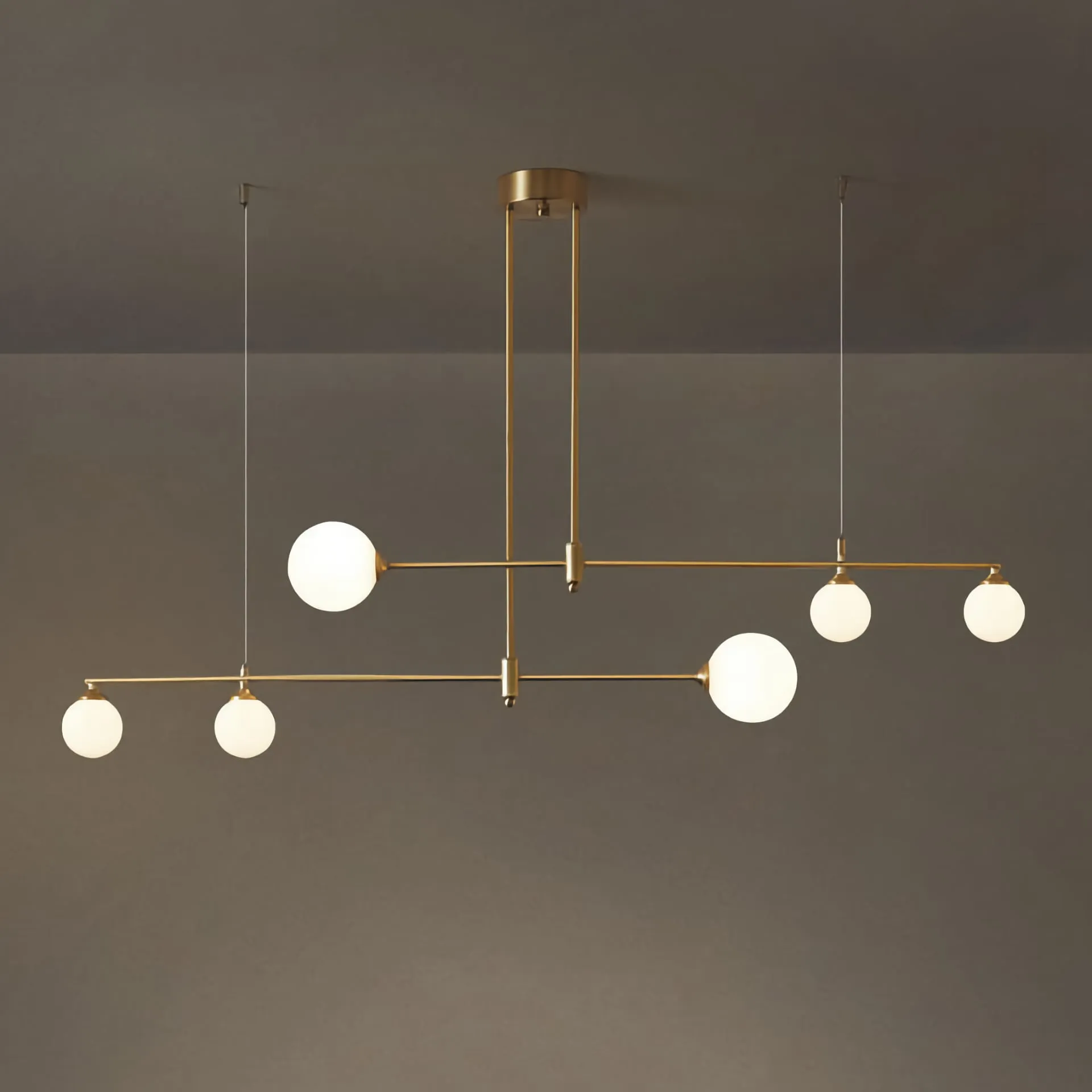 RISTA Brass Chandelier