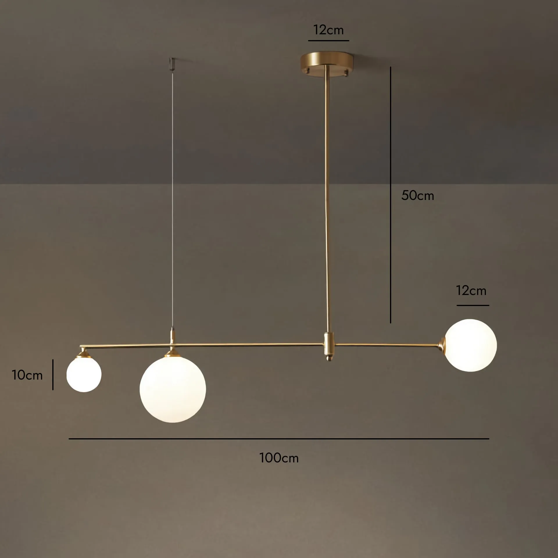 RISTA Brass Chandelier