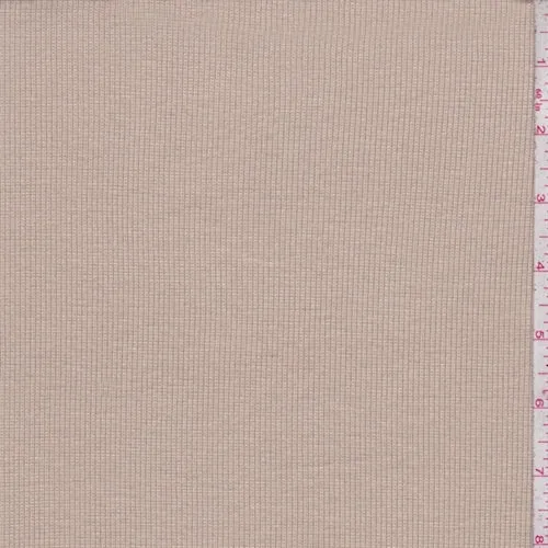 Sandy Beige Jersey Rib Knit Fabric