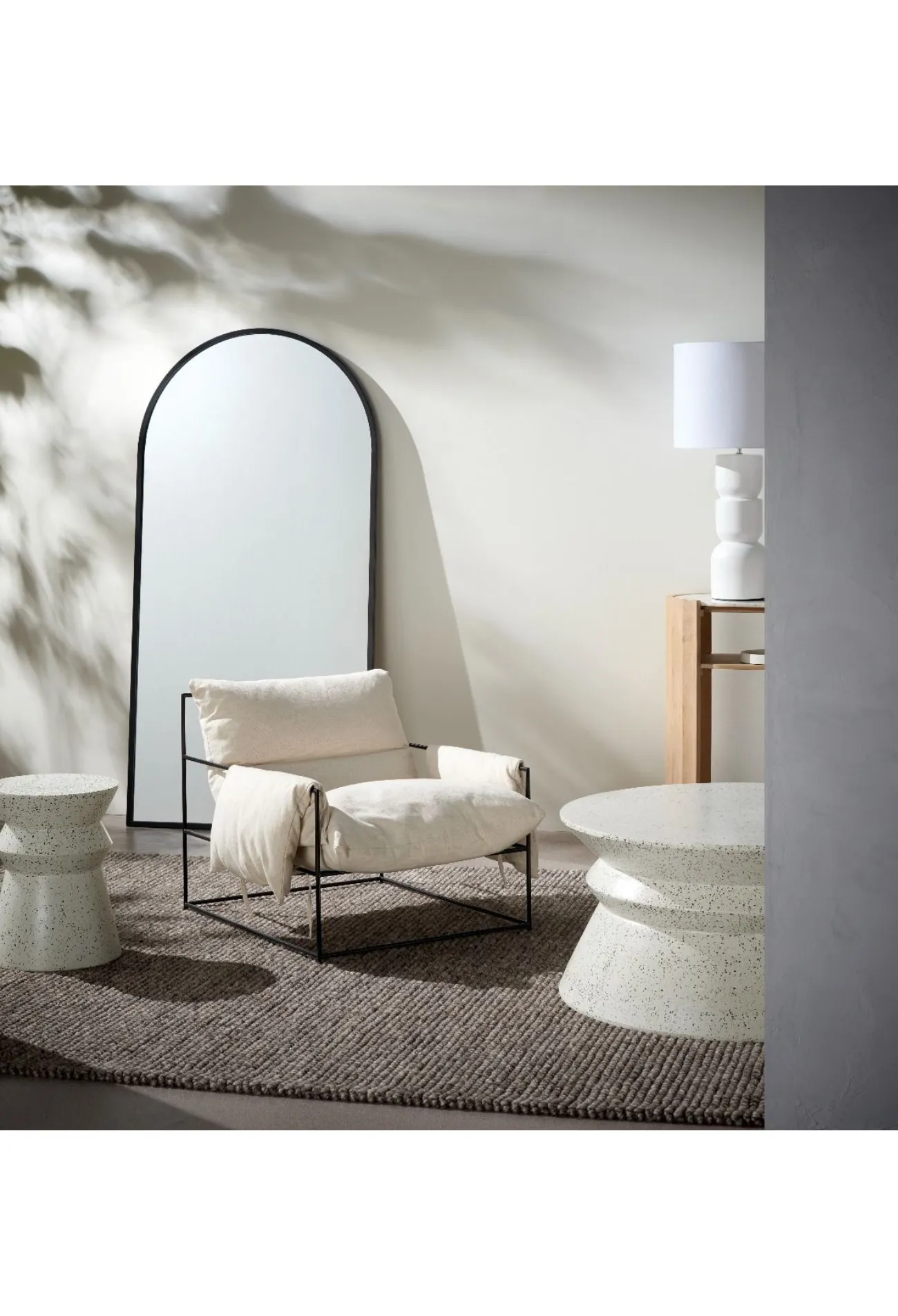 Tea Floor Mirror - Black